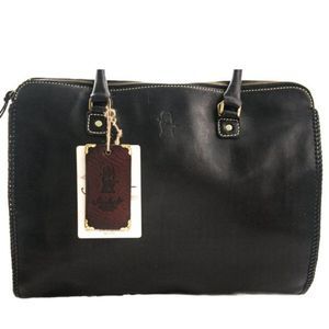 SANDAST Classic Handmade Briefcase Black Leather